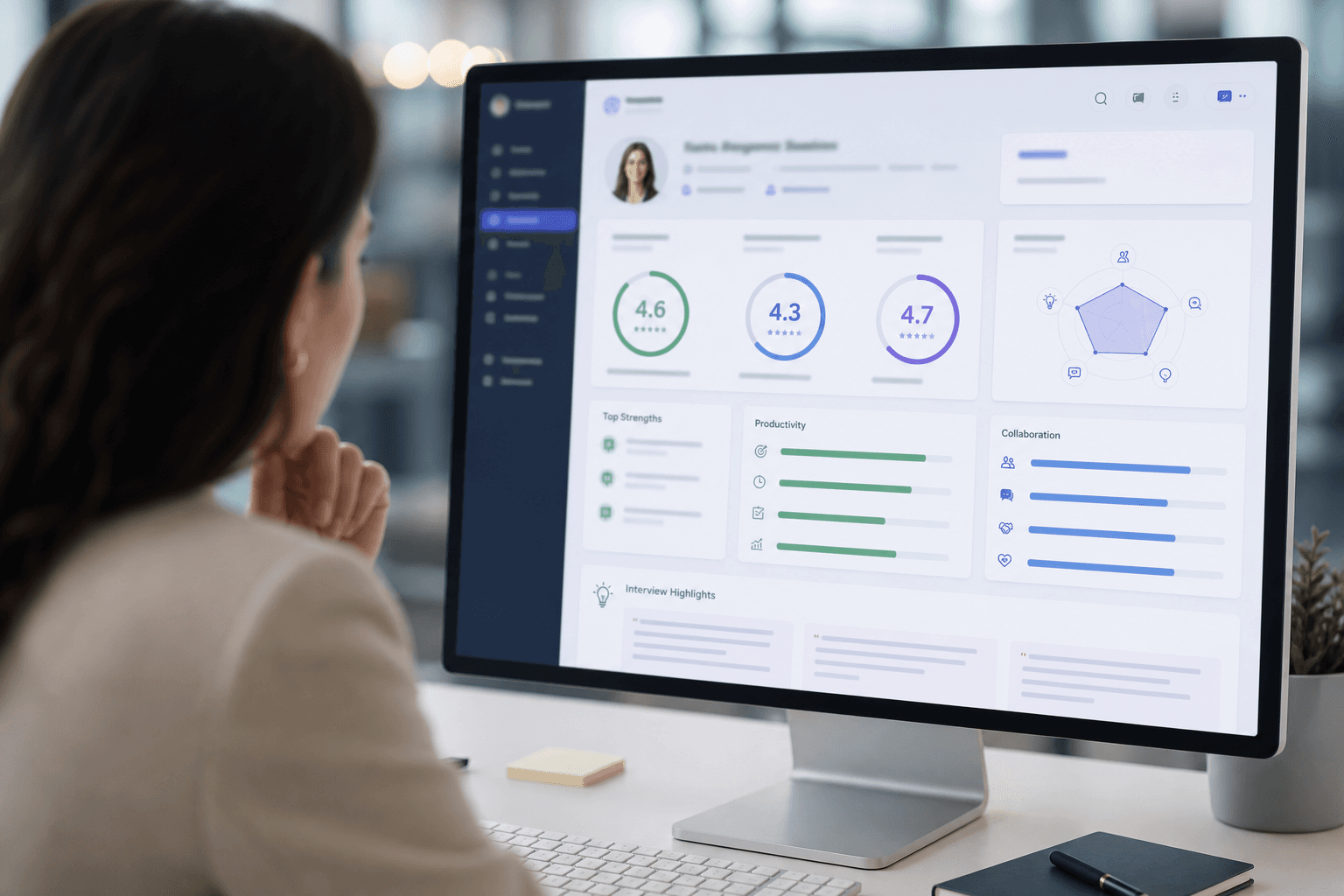 Résultats d'entretiens vocaux automatisés avec synthèse pour le recruteur.
