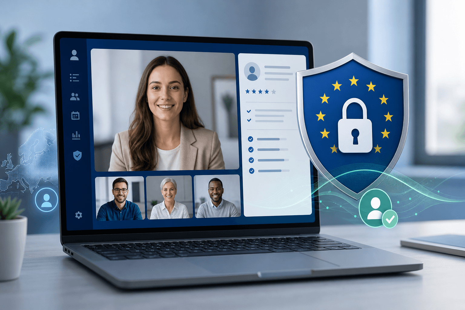 Conformité RGPD pour les entretiens de recrutement assistés par IA.